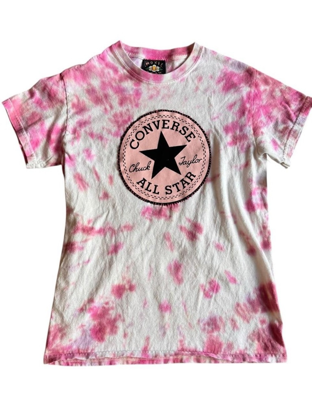 Hand Sewn Upcycled Pink Tie-Dye Chuck Taylor All Star Tee